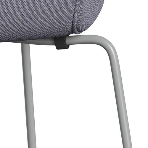 Fritz Hansen 3107 Chair Full Upholstery, Nine Grey/Re Wool Lavender/Natural