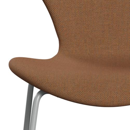 Fritz Hansen 3107 Chair Full Upholstery, Nine Grey/Re Wool Ornage/Natural