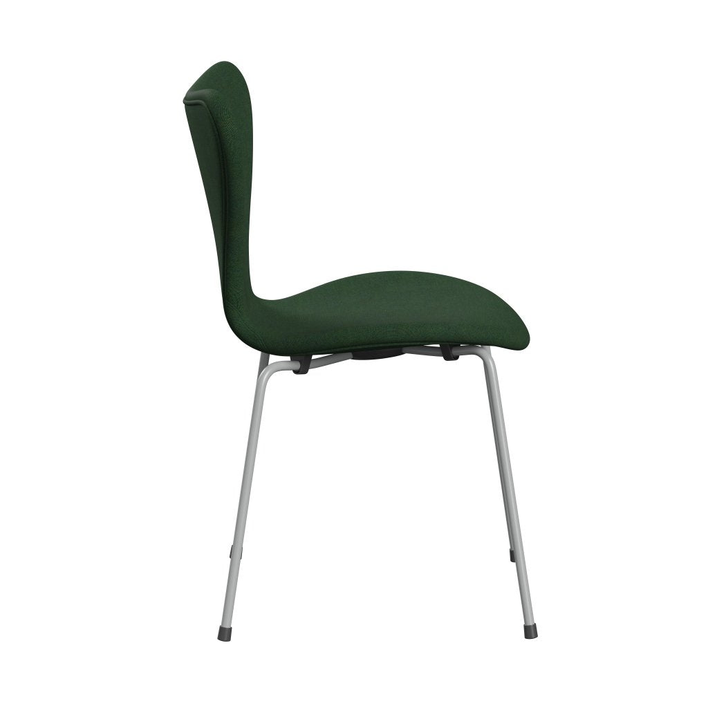 Fritz Hansen 3107 Chair Full Upholstery, Nine Grey/Remix Grass Green