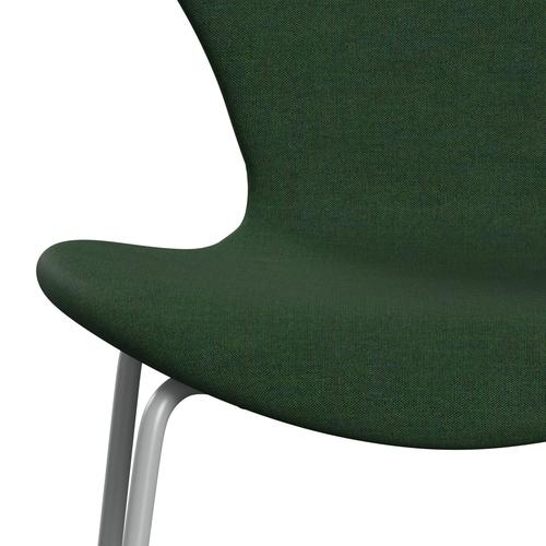 Fritz Hansen 3107 chaise pleine d'ameublement, neuf gris / remix herbe vert