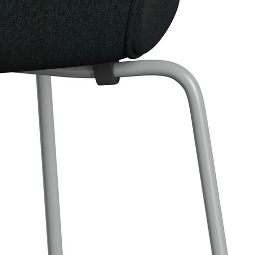 Fritz Hansen 3107 chaise complète complète, neuf gris / remix noir (REM183)