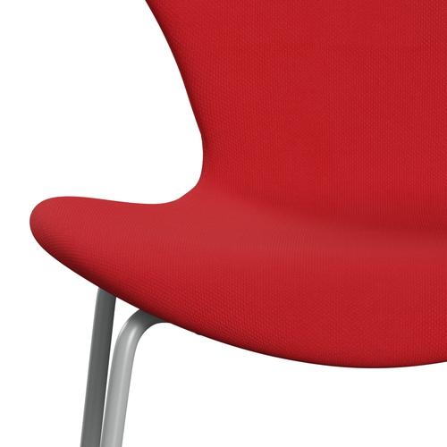 Fritz Hansen 3107 chaise complète en plein air, neuf gris / Steelcut Neon Red