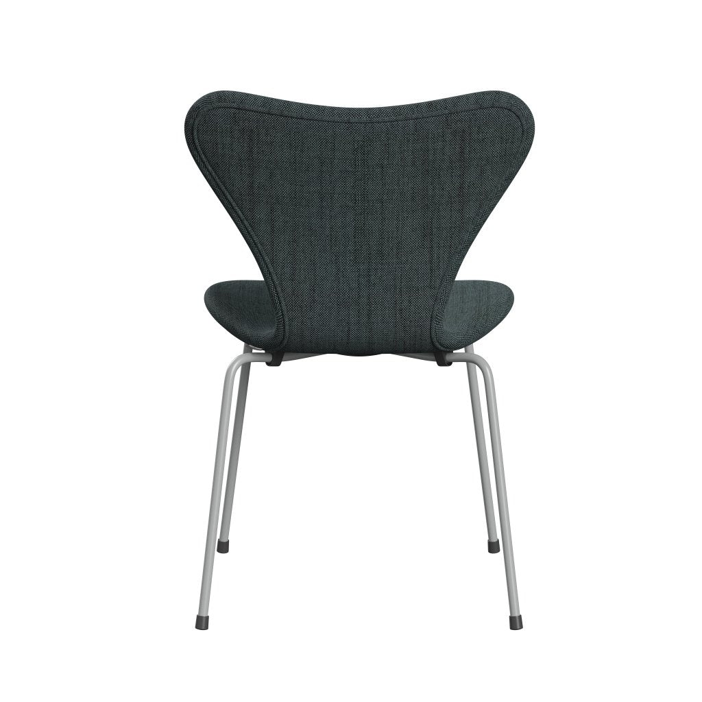 Fritz Hansen 3107 Chair Full Upholstery, Nine Grey/Sunniva 2 Black/Light Blue