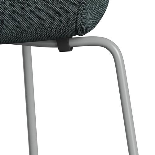 Fritz Hansen 3107 Chair Full Upholstery, Nine Grey/Sunniva 2 Black/Light Blue