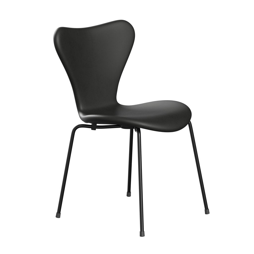 Fritz Hansen 3107 Stuhl Vollbeziegele, schwarz/essentiell Schwarz