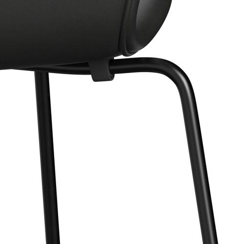 Fritz Hansen 3107 Stuhl Vollbeziegele, schwarz/essentiell Schwarz