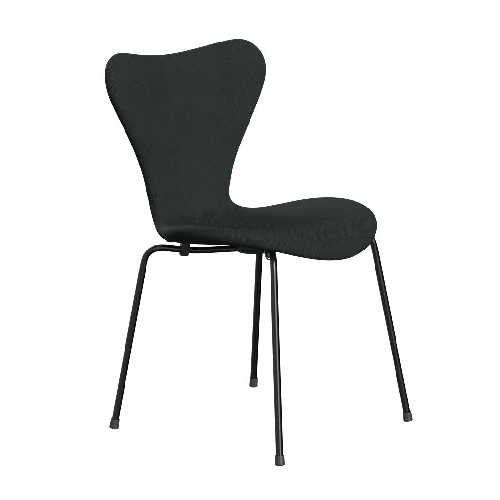 Fritz Hansen 3107 Stol Fuld polstring, sort/stålcutkul