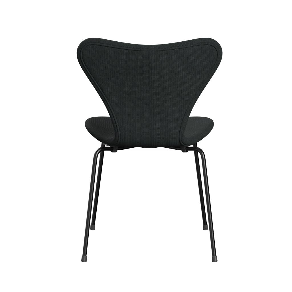 Fritz Hansen 3107 chaise complète en plein air, charbon de bois noir / Steelcut