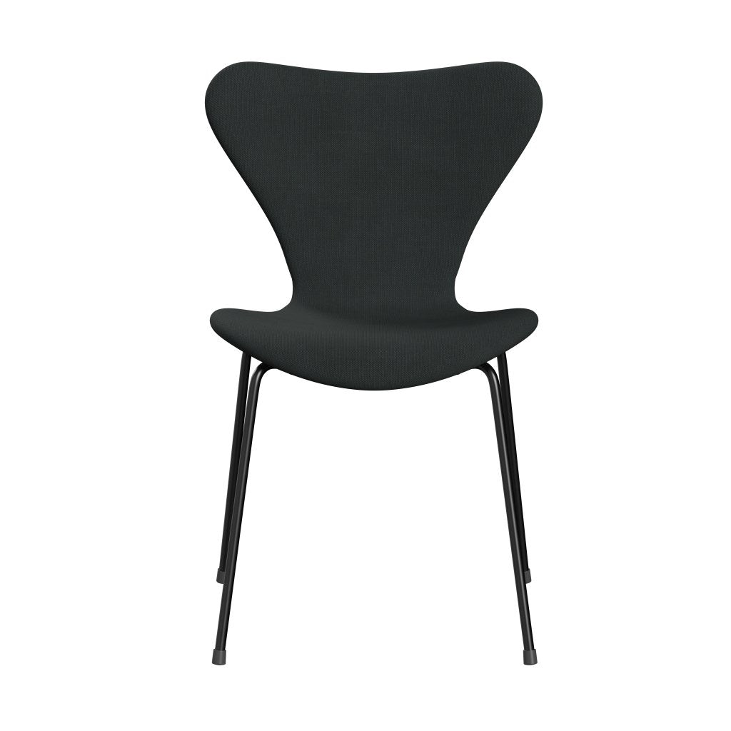 Fritz Hansen 3107 chaise complète en plein air, charbon de bois noir / Steelcut