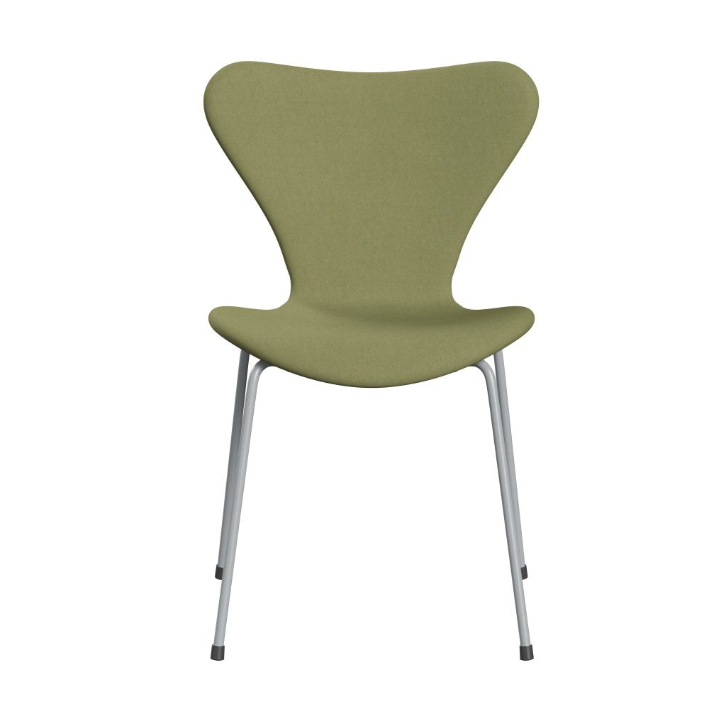 Fritz Hansen 3107 Stuhl Full Polster, Silbergrau/Komfort Grau (C68009)