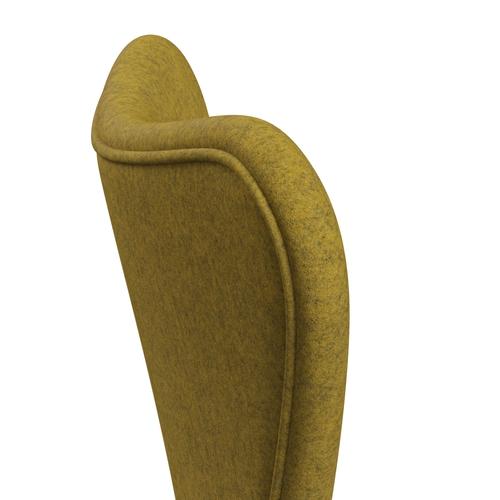 Fritz Hansen 3107 Chair Full Upholstery, Silver Grey/Divina Melange Yellow