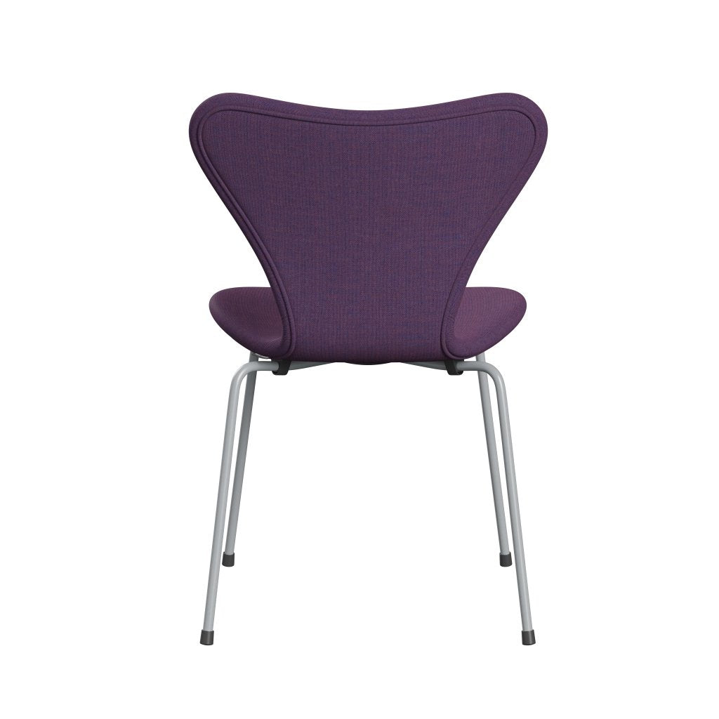 Fritz Hansen 3107 Chair Full Upholstery, Silver Grey/Remix Violet