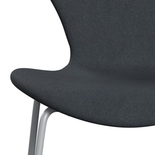 Fritz Hansen 3107 chaise pleine d'ameublement, gris argenté / gris foncé