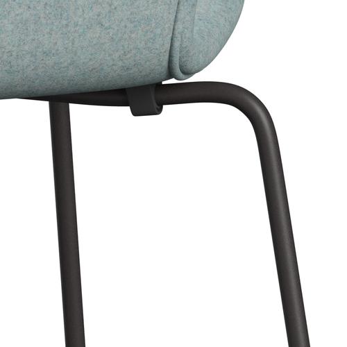 Fritz Hansen 3107 Stol Fullklädsel, varm grafit/divina MD Mint