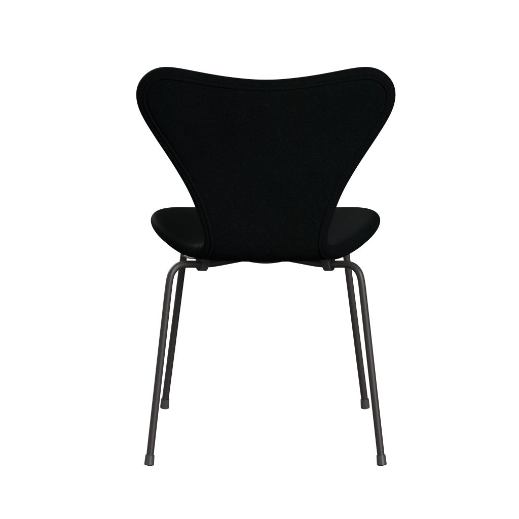 Fritz Hansen 3107 Silla tapicería completa, grafito cálido/Divina negro