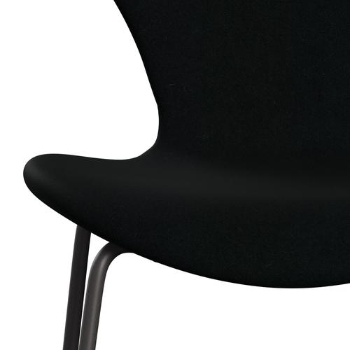 Fritz Hansen 3107 Silla tapicería completa, grafito cálido/Divina negro