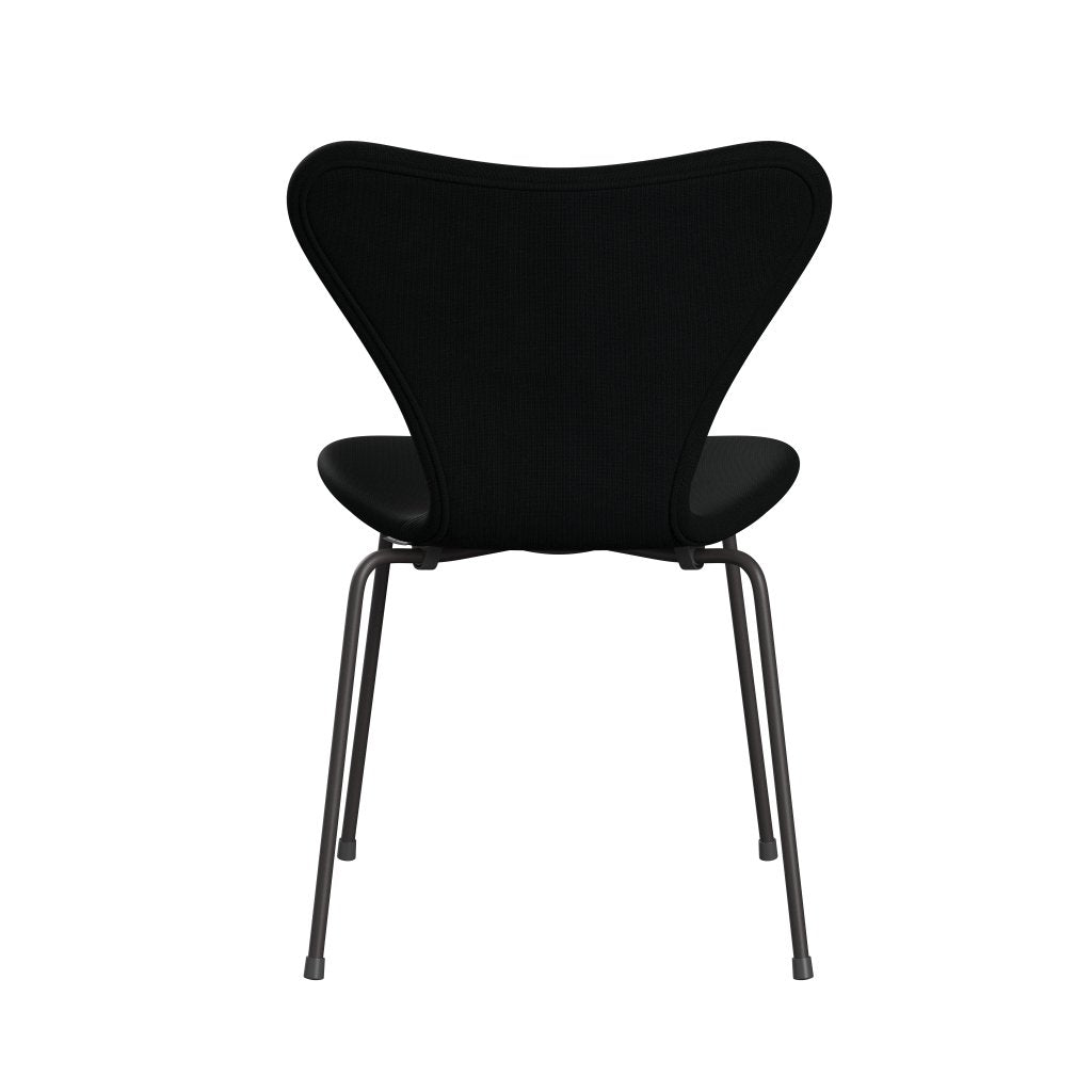 Fritz Hansen 3107 chaise complète complète, graphite chaud / renom noir