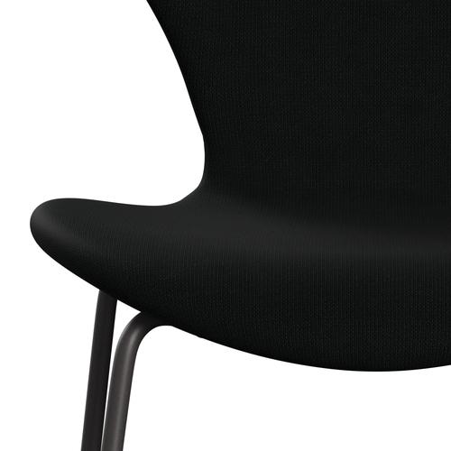 Fritz Hansen 3107 Silla tapicería completa, grafito cálido/fama negro