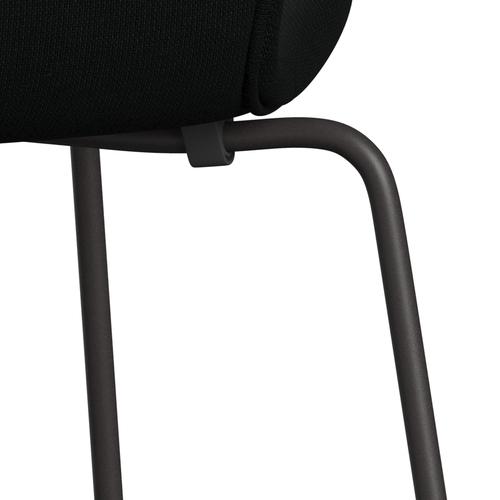 Fritz Hansen 3107 Silla tapicería completa, grafito cálido/fama negro