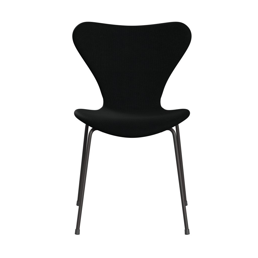 Fritz Hansen 3107 chaise complète complète, graphite chaud / renom noir