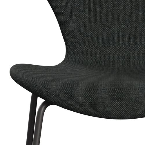 Fritz Hansen 3107 Silla tapicería completa, grafito cálido/re lana negra/natural