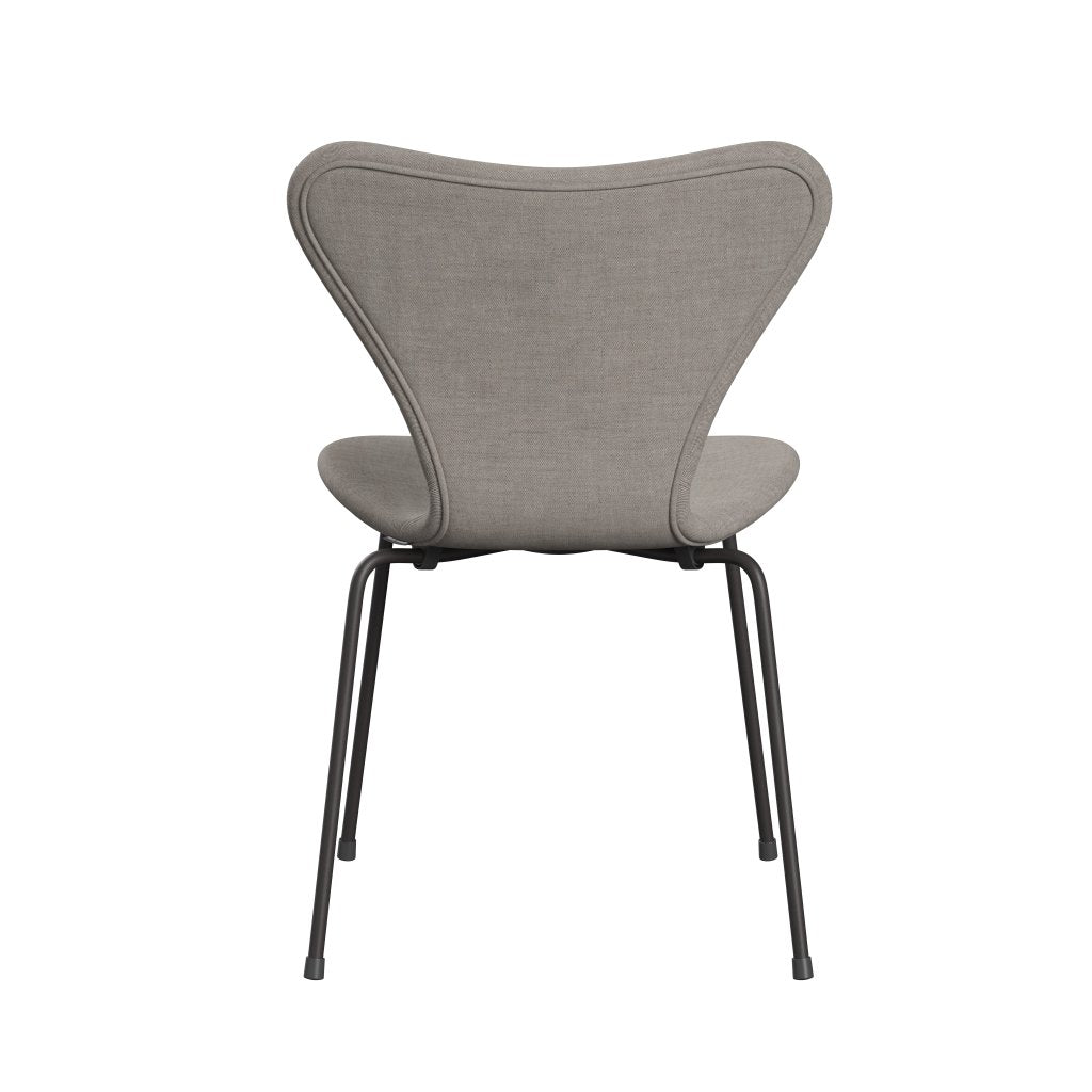 Fritz Hansen 3107 chaise pleine d'ameublement, graphite chaud / remix gris (REM126)