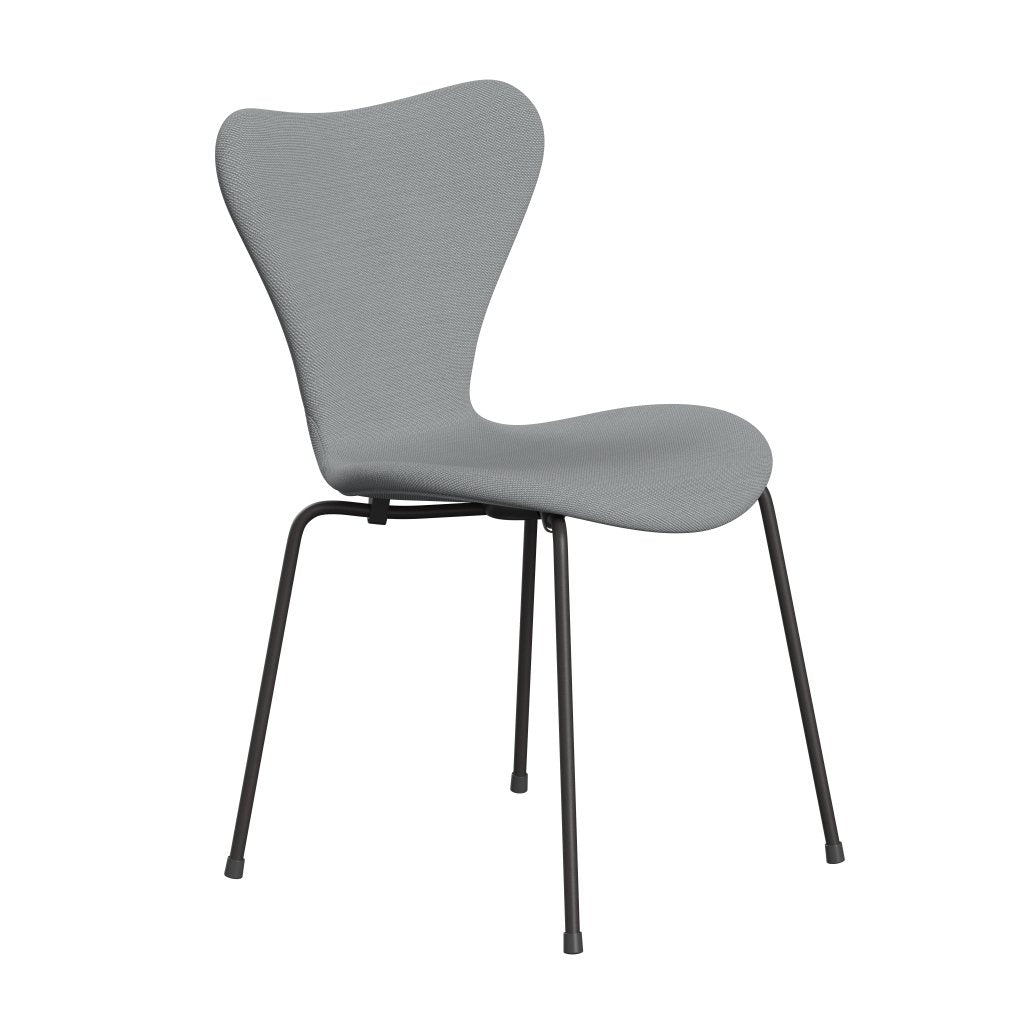 Fritz Hansen 3107 chaise complète complète, graphite chaud / trio Steelcut beige