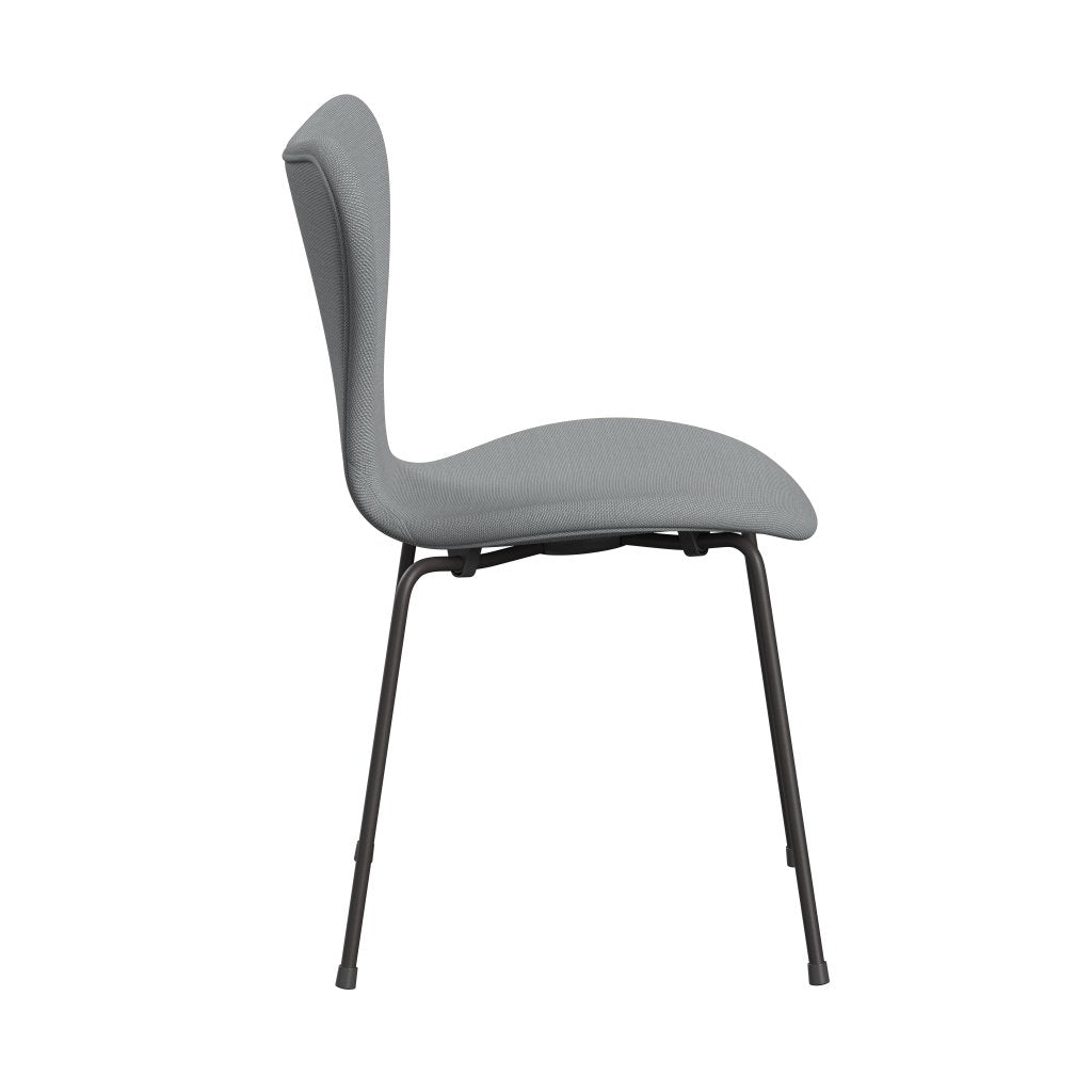 Fritz Hansen 3107 chaise complète complète, graphite chaud / trio Steelcut beige