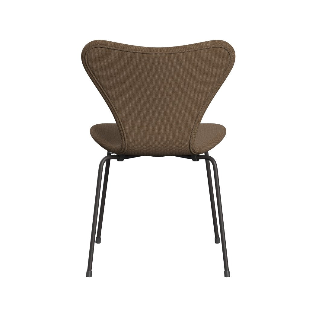 Fritz Hansen 3107 Chair Full Upholstery, Warm Graphite/Steelcut Trio Military Green