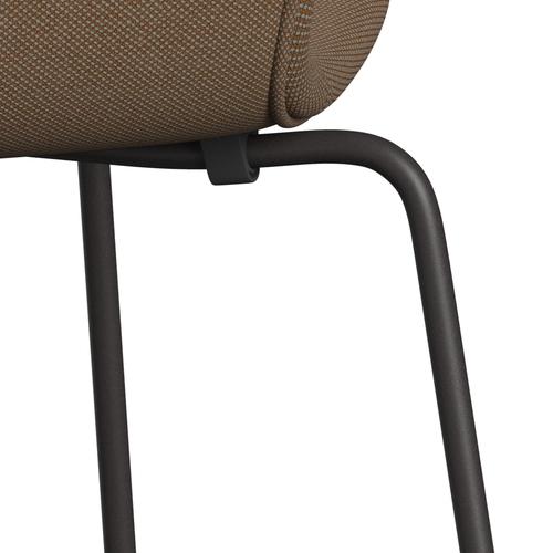 Fritz Hansen 3107 chaise complète complète, graphite chaud / trio Steelcut Green militaire