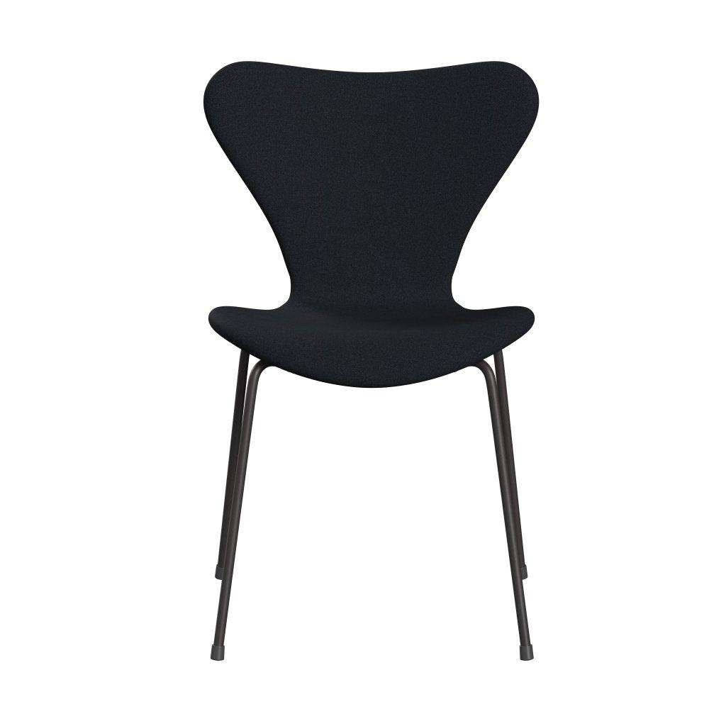 Fritz Hansen 3107 stol fuld polstring, varm grafit/tonus mørk aubergine