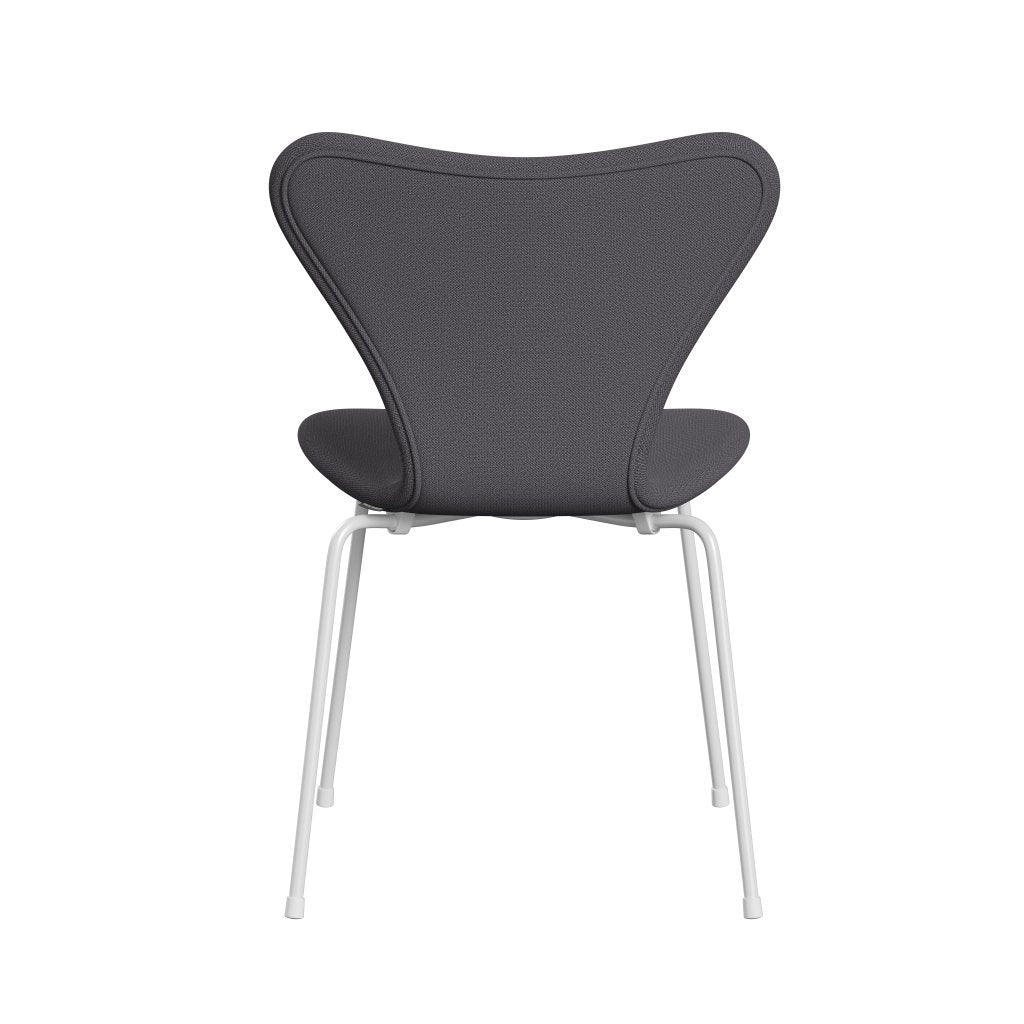 Fritz Hansen 3107 chaise complète complète, blanc / capture gris foncé