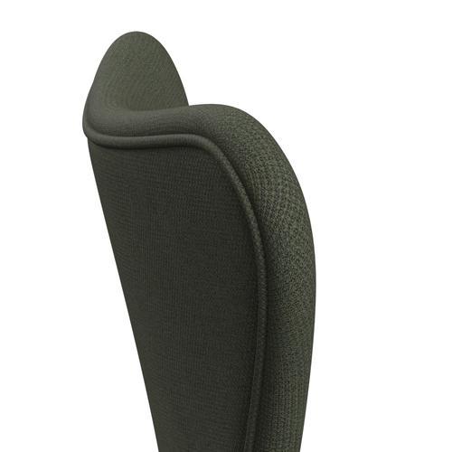 Fritz Hansen 3107 chaise complète complète, blanc / fiord olive vert / vert moyen