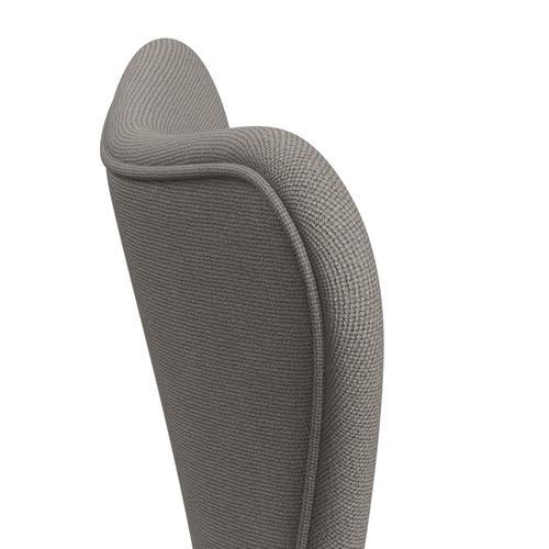 Fritz Hansen 3107 chaise complète complète, Gris clair blanc / Hallingdal (HAL113)