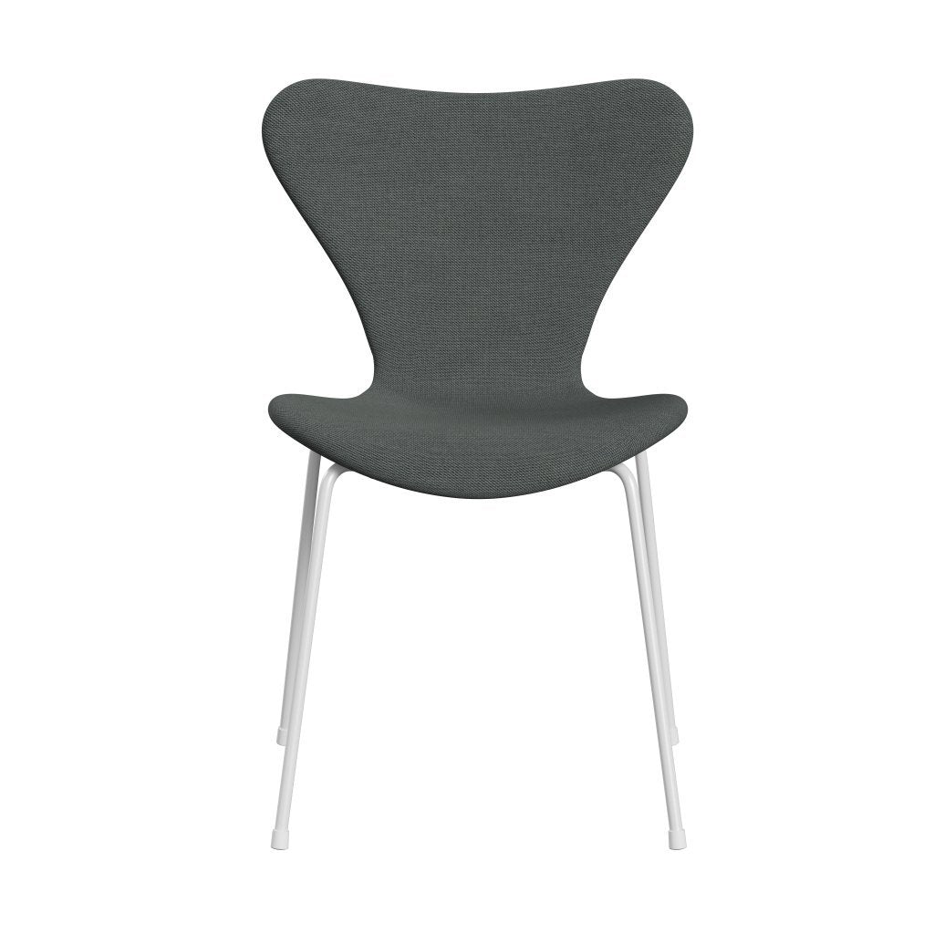 Fritz Hansen 3107 Stol Fuld polstring, White/Steelcut Trio Coal