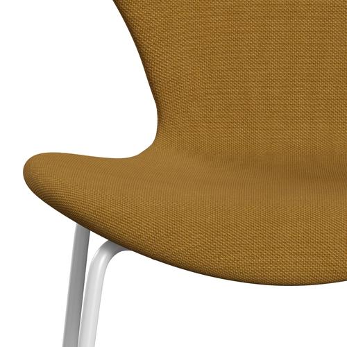 Fritz Hansen 3107 chaise complète en plein air, moutarde du trio blanc / Steelcut Dark