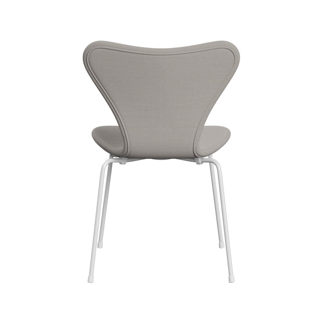 Fritz Hansen 3107 Chair Full Upholstery, White/Steelcut Trio White & Grey