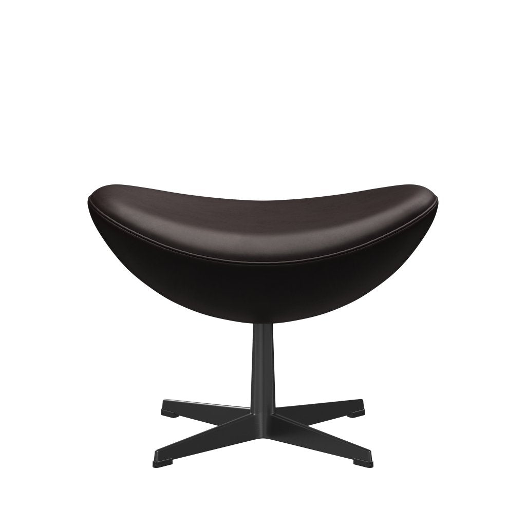 Fritz Hansen The Egg Foot Affool, Black Lacquer/Grace Mark Brown