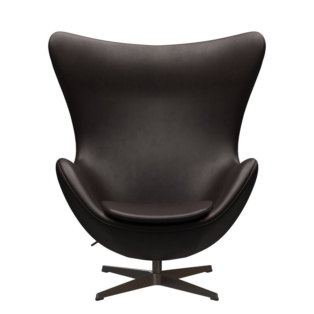 Fritz Hansen The Egg Lounge Chair, marrón bronce/gracia marrón oscuro