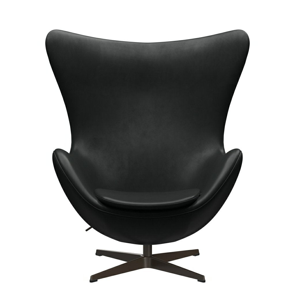 Fritz Hansen The Egg Lounge Chair, marrón bronce/gracia negra