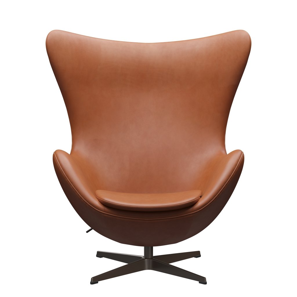 Fritz Hansen Der Eier Lounge Stuhl, Brown Bronze/Grace Walnut