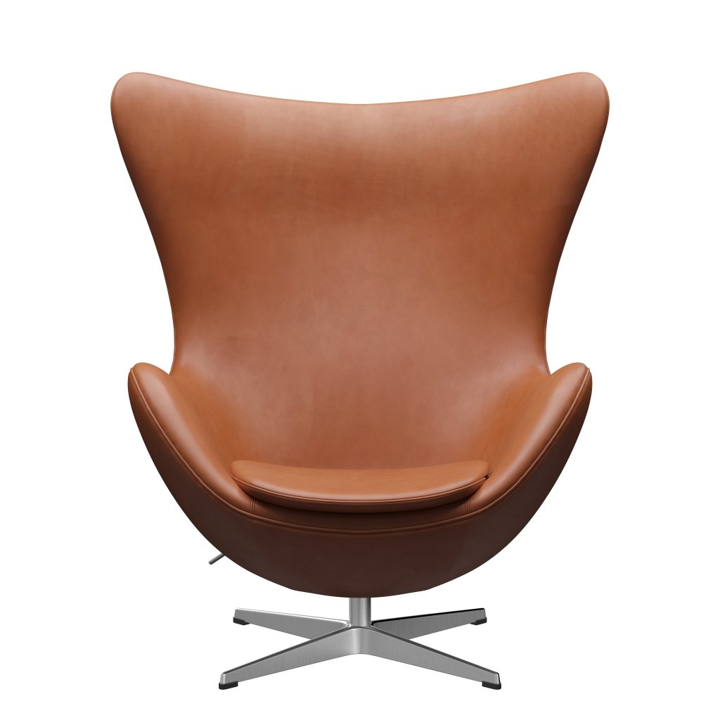 Fritz Hansen The Egg Lounge Chair, aluminio/gracia nogal