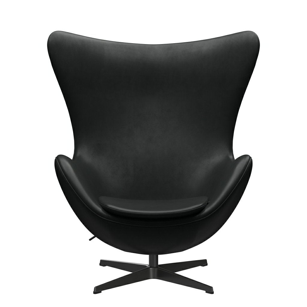 Fritz Hansen The Egg Lounge Chair, Black Lacqueed/Grace Black