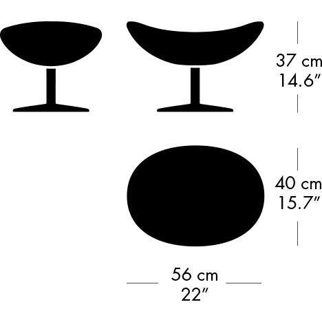 Fritz Hansen das Eierbohrung Leder, satin gebürstete Aluminium/Essential Stone