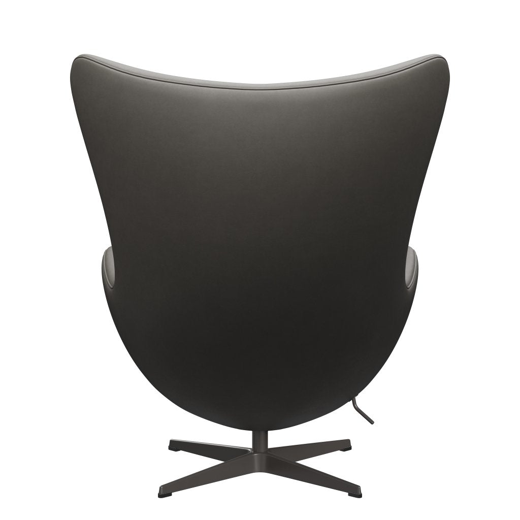 Fritz Hansen Das Egg Lounge Stuhl Leder, warme Graphit/Essential Lava