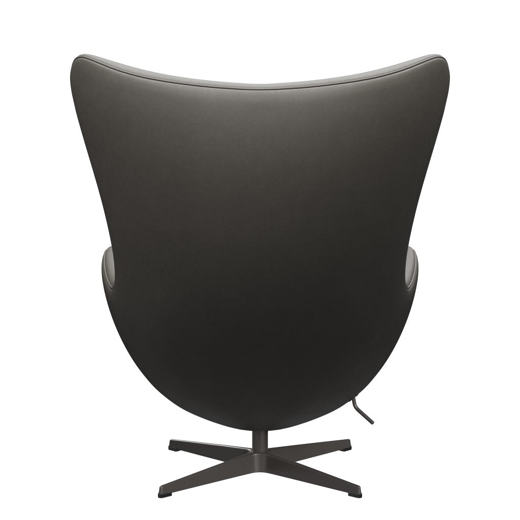 Fritz Hansen The Egg Lounge Suelle Leather, grafito tibio/lava esencial