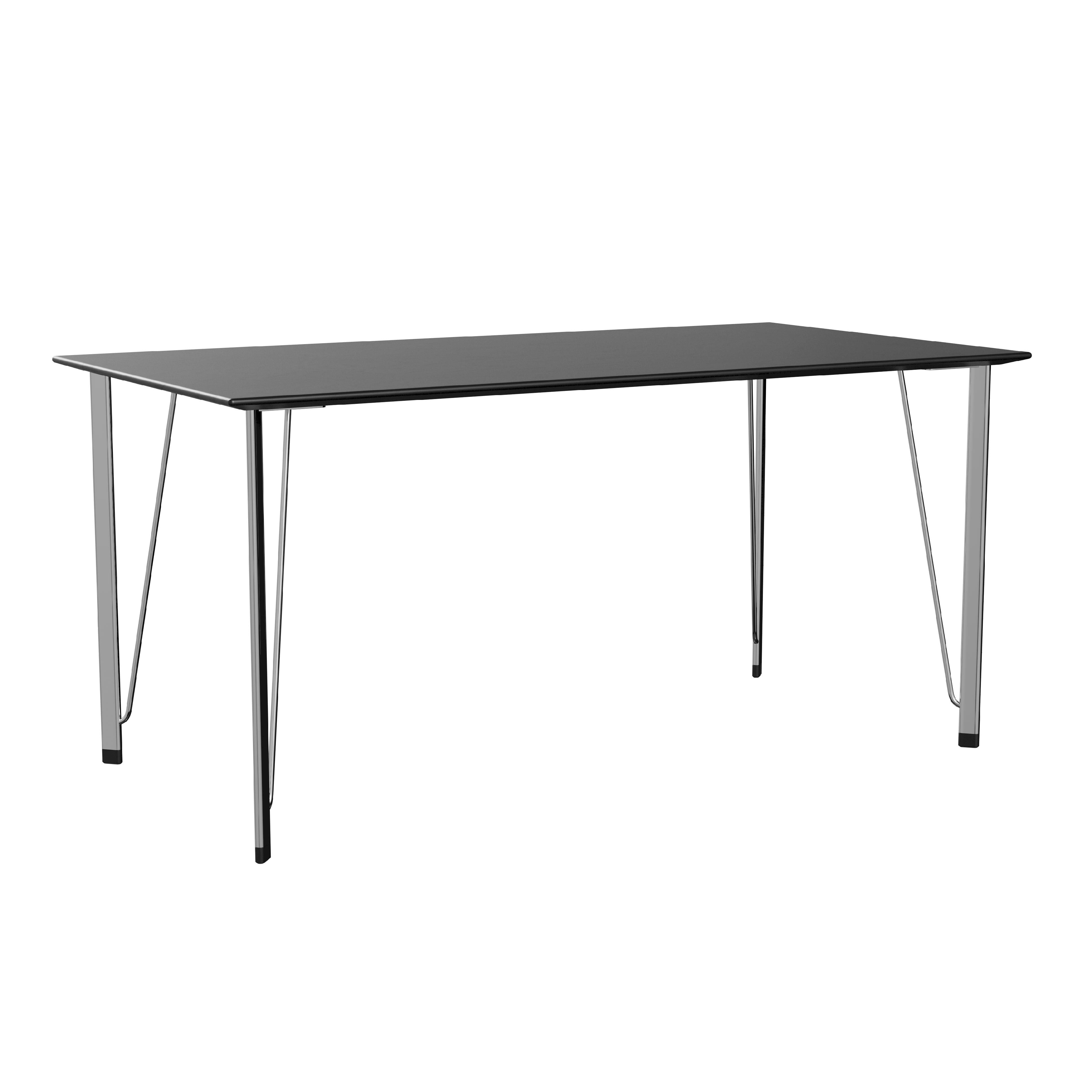 Fritz Hansen Fh3605 Desk, Chrome/Black Colored Ash