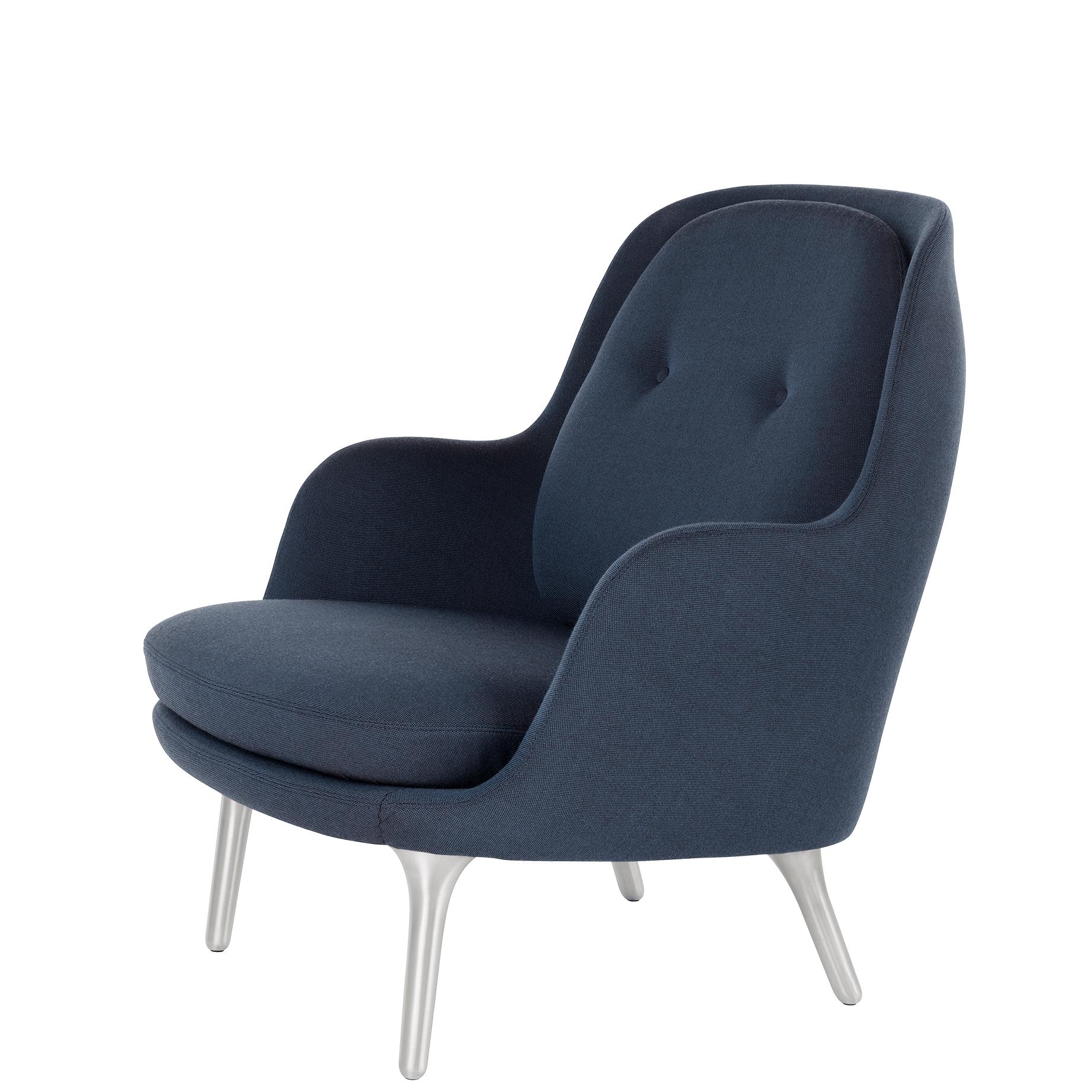 Fritz Hansen fre Lounge Chair Aluminium, Rime Iris