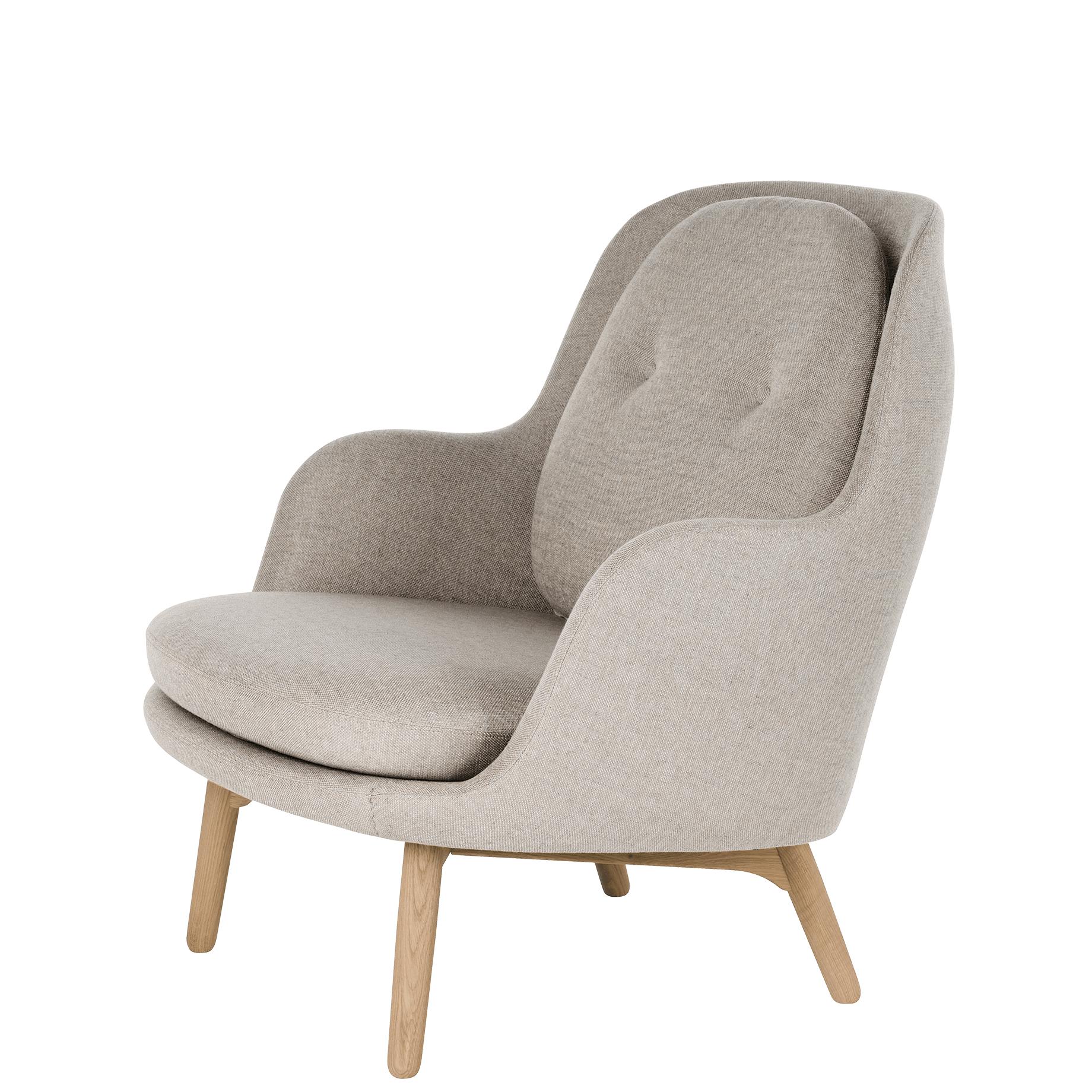 Fritz Hansen Fr Lounge Chair Holz, Sunniva Beige