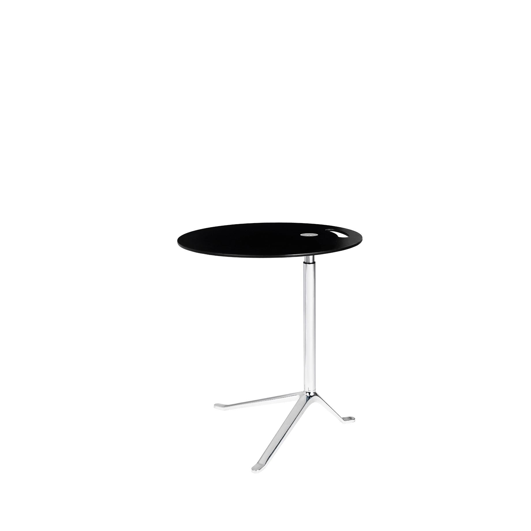 Fritz Hansen KS11 kleiner Freund Verstellbarer Tisch Chrom, schwarzes Laminat